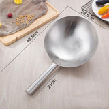 Stainless Steel Kitchen Spoon Water Spoon Large Scoop, Size:28cm(All Steel)