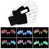 LED Colorful Luminous Performance Gloves Children Gloves, One Pair, Suitable Age:About 10 Years Old(Black)