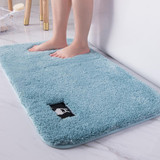 Bathroom Toilet Absorbent Bath Mat Carpet Bedroom Non-slip Foot Pad, Size:50x80cm(Light blue)