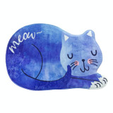 Cartoon Sleeping Cat Bath Mat Bathroom Carpets Toilet Anti-slip Floor Mat, Size:40X60CM(Blue)