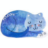 Cartoon Sleeping Cat Bath Mat Bathroom Carpets Toilet Anti-slip Floor Mat, Size:60X90CM(Blue)