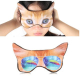 3D Eye Mask Shading Sleeping Cartoon Animal Printed Eye Mask(Glasses)