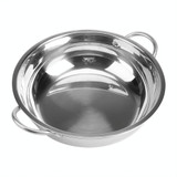 5 PCS Stainless Steel Hot Pot Thick Non-magnetic Clear Soup Pot Double-eared Hot Pot, Size:30cm