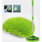 2 PCS Aluminum Alloy Three-section Telescopic Rod Car Wash Cleaning Brush Dusting Tool Dust Mop