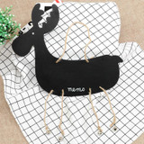 Double-Sided Hanging Wooden Creative Message Small Blackboard Home Decoration Wood Crafts(Giraffe)