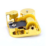Eight-tone Gold-plated Bar Repair Parts DIY Sky City Paperback Music Box(Robot Cat)