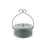 Outdoor Portable Multifunctional Hollow Fireproof Mosquito Coil Box with Lid(Gray)