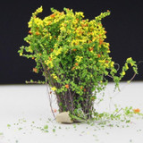 Artificial Handmade Model Material Sand Table Building Bush Flower Finished Flower(Yellow Tangerine Flowerr)