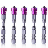 5 PCS  65mm Magnetic Coil Alloy Steel Cross Bit Single Head Electric Drill Electric Screwdriver Head(Purple)