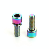 2 PCS Bicycle Accessories Titanium Bottle Cage Screw M5 15mm(Colour)