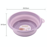 Folding Washbasin Outdoor Travel Portable Washtub, Size:12x32cm(Purple)