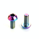 2 PCS Bicycle Accessories Titanium Bottle Cage Screw M5 12mm(Colour)