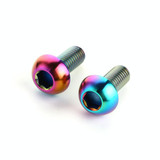 2 PCS Bicycle Accessories Titanium Bottle Cage Screw M5 12mm(Colour)