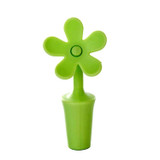 5 PCS Silicone Wine Stopper Flower Beer Stopper(Green)