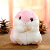 Cute Hamster Keychain Bag Pendant Plush Doll(Pink)