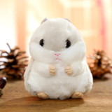 Cute Hamster Keychain Bag Pendant Plush Doll(Light Gray)