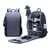SLR Camera Bag Anti-theft Waterproof Large Capacity Shoulder Outdoor Photography Bag Fashion Camera Backpack(Grey)