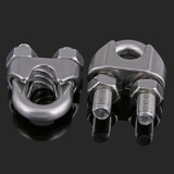 2 PCS Stainless Steel Clip U-shaped Wire Rope Card Head Rope Wire Rope Rolling Head Buckle, Specification:M12