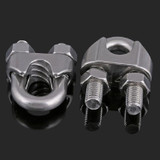 2 PCS Stainless Steel Clip U-shaped Wire Rope Card Head Rope Wire Rope Rolling Head Buckle, Specification:M8