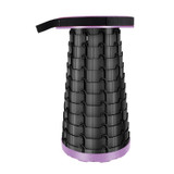 Outdoor Portable Folding Telescopic Plastic Stool Camping Fishing Garden Stool(Purple)