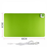 220V Electric Hot Plate Writing Desk Warm Table Mat Blanket Office Mouse Heating Warm Computer Hand Warmer Desktop Heating Plate, Color:Green Big Size, CN Plug