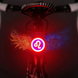 USB Charging Red Blue Color Riding Light Rear Lamp Safety Warning Light (Leo Style)