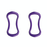 2 PCS PP Smooth Yoga Circle Fascia Stretching Ring Pilates Resistance Ring (Purple)