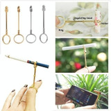 Hand Ring Cigarette Holder Cigarette Holder Creative Personality Gift, Size:M(Silver)