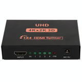 CY10 UHD 4K x 2K 3D 1 x 4 HDMI Splitter(Black)