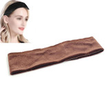 3 PCS Handmade Velvet Wig Hair Band Wig Fixed Headband(Brown)