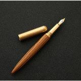Luxury Wood Fountain Pen School Office Writing Ink Pen Stationery Gifts Supplies(Tiger wood)