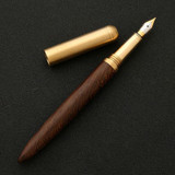 Luxury Wood Fountain Pen School Office Writing Ink Pen Stationery Gifts Supplies(Wenge wood  )