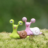 20 PCS Miniature Snail Statues Decorated Garden Toy House Decorations, Random Color Delivery