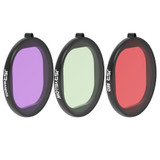 JSR Round Housing Diving 3 in 1 Red + Yellow + Purple Lens Filter for GoPro HERO8 Black