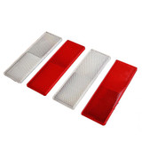 50 PCS Car Body Reflective Stickers Plastic Reflective Strip Reflector Truck Reflective Tablet Nonporous(Red)
