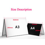 2 PCS 3-in-1 Reflective Board White + Black + Silver A4 Cardboard Folding Light Diffuser Board