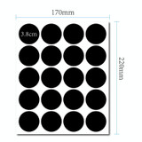 50 Sets Waterproof Removable Storage Bottle Sticker PVC Easy-To-Erasable Blackboard Sticker 20PCS/Set 170x220mm