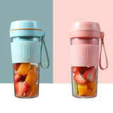 FS1300 Mini Juicer Home Portable Cooking Machine Student Juice Cup Juicer, Colour: Cherry Blossom Double Blade