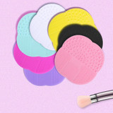 5 PCS Four-leaf Clover Silicone Cosmetic Brush Cleaning Pad With Suction Cup Random Colour Delivery