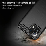 For Xiaomi Mi 11 Lite MOFI Gentleness Series Brushed Texture Carbon Fiber Soft TPU Case(Black)