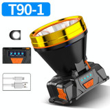 LED Night Fishing Charge Head Light Outdoor Camping Fishing Miner Light Searchlight Head-Mounted Flashlight With Charge Display, Colour: 32 Lamp Beads White Light