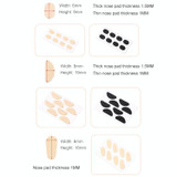 20 PCS Glasses Nose Strip Soft EVA Sponge Nose Mat Comfortable No Pressure Mark Does Not Remove Makeup Anti-Height Eye Frame Nose(Skin Color 1.5mm)