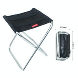 CLS 7075 Aluminum Alloy Fishing Chair Portable Camping Train Stool, Size: 24.8x22.5x27cm(Black)