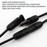 1 Pair MC4 Three-way T Type MC4 Photovoltaic Connector Solar Branch Connector Solar Panel Male And Female Plug Accessories