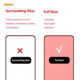 For Samsung Galaxy S21 5G 5pcs ENKAY Hat-Prince Full Glue 0.26mm 9H 2.5D Tempered Glass Full Coverage Film Support Fingerprint Unlock