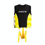 HiSEA L002 Foam Buoyancy Vests Flood Protection Drifting Fishing Surfing Life Jackets for Children, Size: XL(Black Yellow)