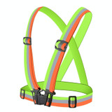 Night Riding Running Flexible Reflective Safety Vest(Yellow+Green)