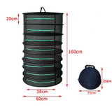 Hanging Herbal Drying Net Foldable Drying Rack Closed Zipper Plant Drying Net, Specification: 60cm Diameter 8 Layers