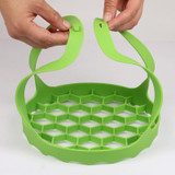 2 PCS Silicone Steamer Egg Cooker Silicone Steamer Basket, Size:6.5 Inches(Green)
