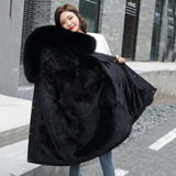 Down Jacket, Cotton-padded Jacket, Lamb Hair Liner, Overcoming The Waist Thickened Jacket (Color:Black Size:M)